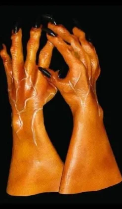 Movie Quality Pumpkin Deluxe Latex Hands Halloween Costume Gloves