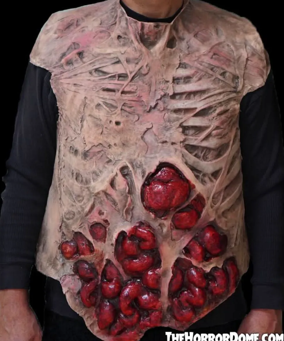Movie Quality Rotted Zombie Chest Professional Halloween Costume Accessory