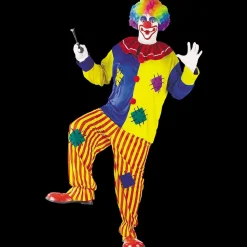 Multicolor Big Top Clown Costume - Plus Size