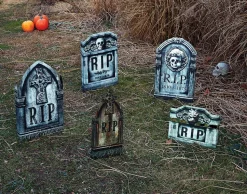 Photo-Realistic Tombstone Halloween Decorations Set