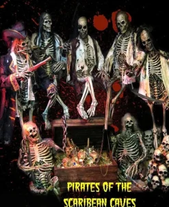 Pirates of the Scaribean Caves Skeleton Halloween Prop