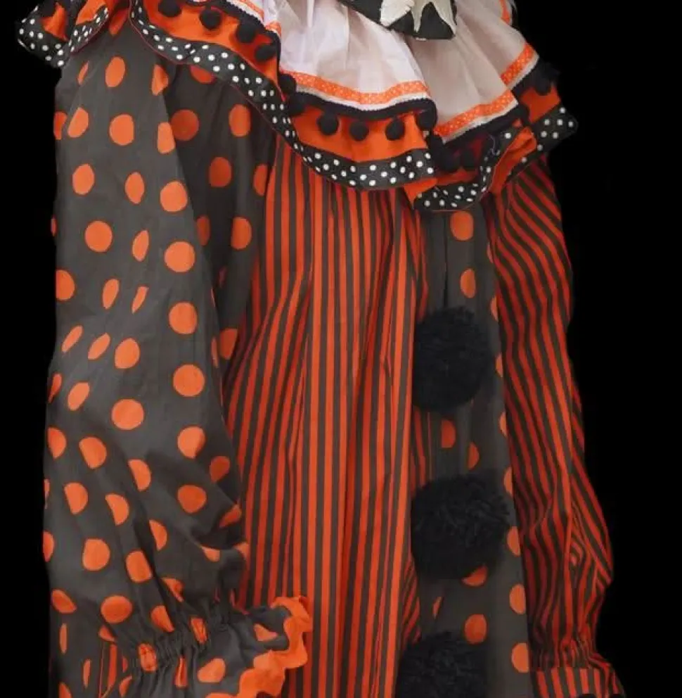 Professional Movie Clown Suit in Orange Costume