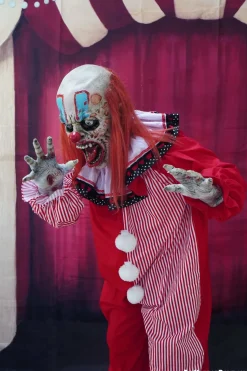 Professional Movie Clown Suit in Red Costume