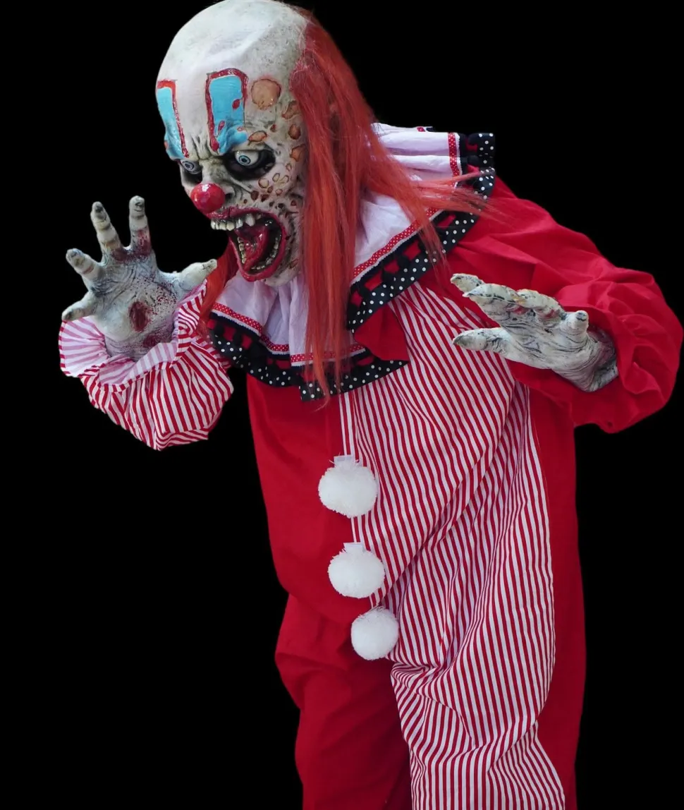 Professional Movie Clown Suit in Red Costume