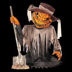 Pumpkin Head Scarecrow Halloween Animatronic Decoration