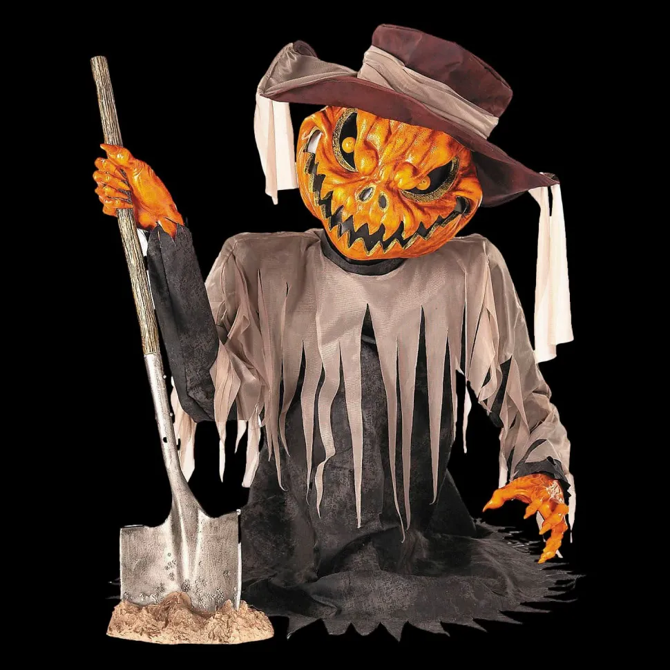 Pumpkin Head Scarecrow Halloween Animatronic Decoration
