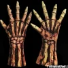 Rotted Bloody Zombie Skeleton Hands Deluxe Halloween Costume Gloves
