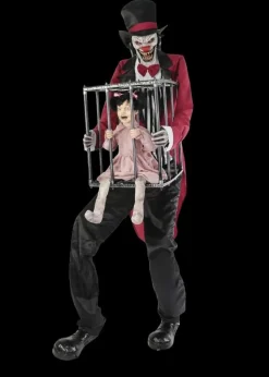 Rotten Ringmaster with Child Electric Animated Halloween Prop