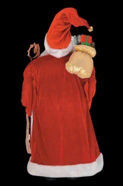 Santa Figure with Bag of Presents & Staff Christmas Decoration