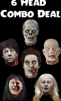 Severed Heads Halloween Props - 6x Package Deal