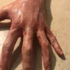 Severed Left Male Hand - Silicone Human Body Part Halloween Prop
