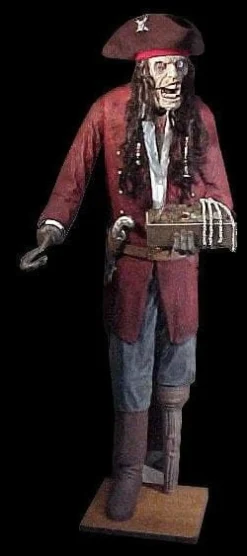 Shaking Captain Flog'em Animated Pirate Halloween Prop