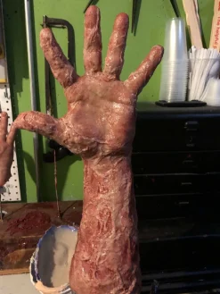 Silicone Burned Male Arm Body Part Halloween Prop