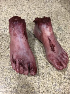 Silicone Severed Feet Body Parts Halloween Prop
