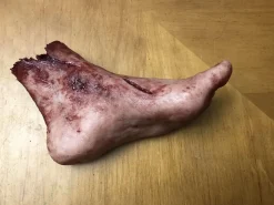 Silicone Severed Left Female Foot Body Parts Halloween Prop