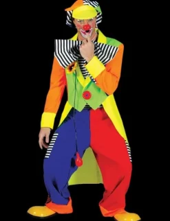 Spanky Stripes Clown Costume (Adult L)