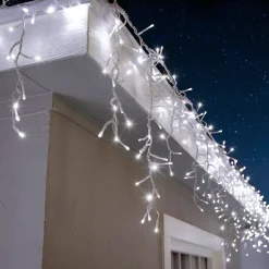 Strands of Magic™ Tangle-Free Cool White LED Light Icicle String Christmas Outdoor Yard Decoration