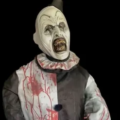Terrifying Chainsaw Killer and Victim Halloween Animatronic