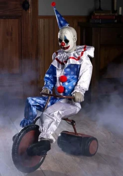 Tricycle Clown Doll Electric Animated Halloween Animatronic