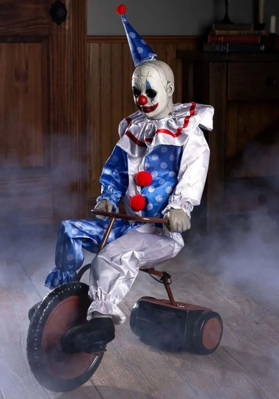 Tricycle Clown Doll Electric Animated Halloween Animatronic