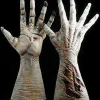 Ultimate Movie Quality Flesh Zombie Hands Halloween Costume Gloves