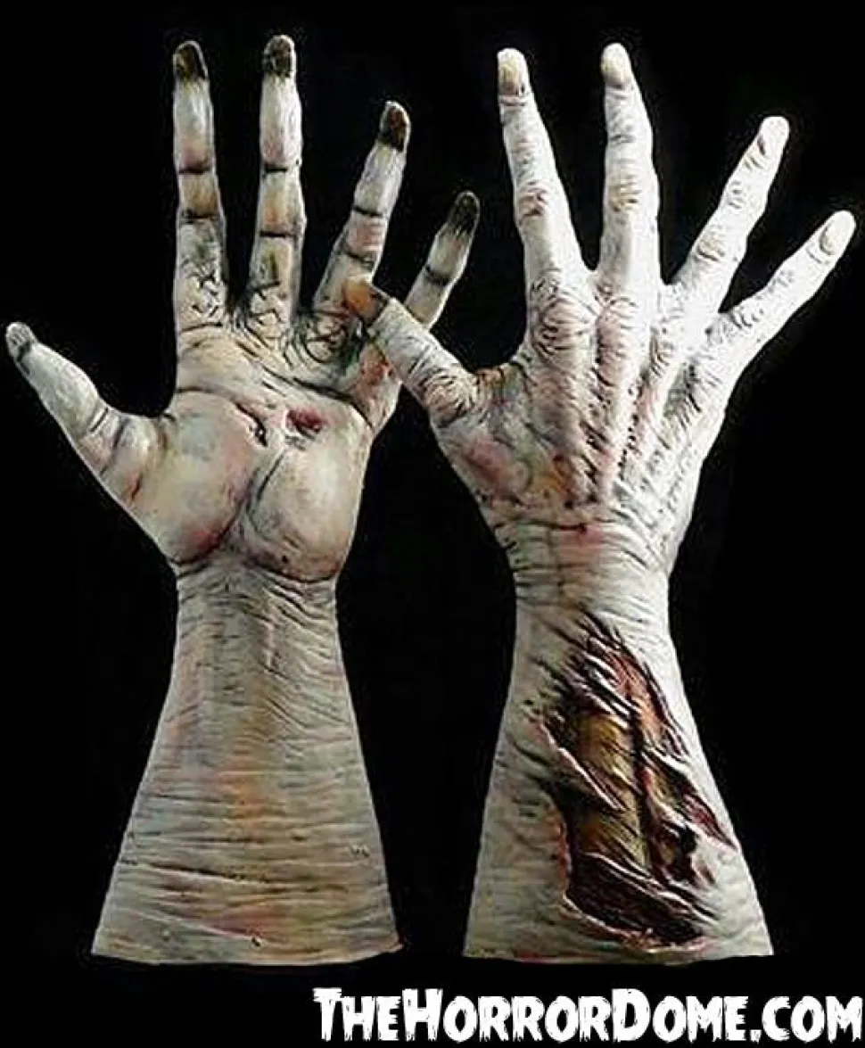 Ultimate Movie Quality Flesh Zombie Hands Halloween Costume Gloves