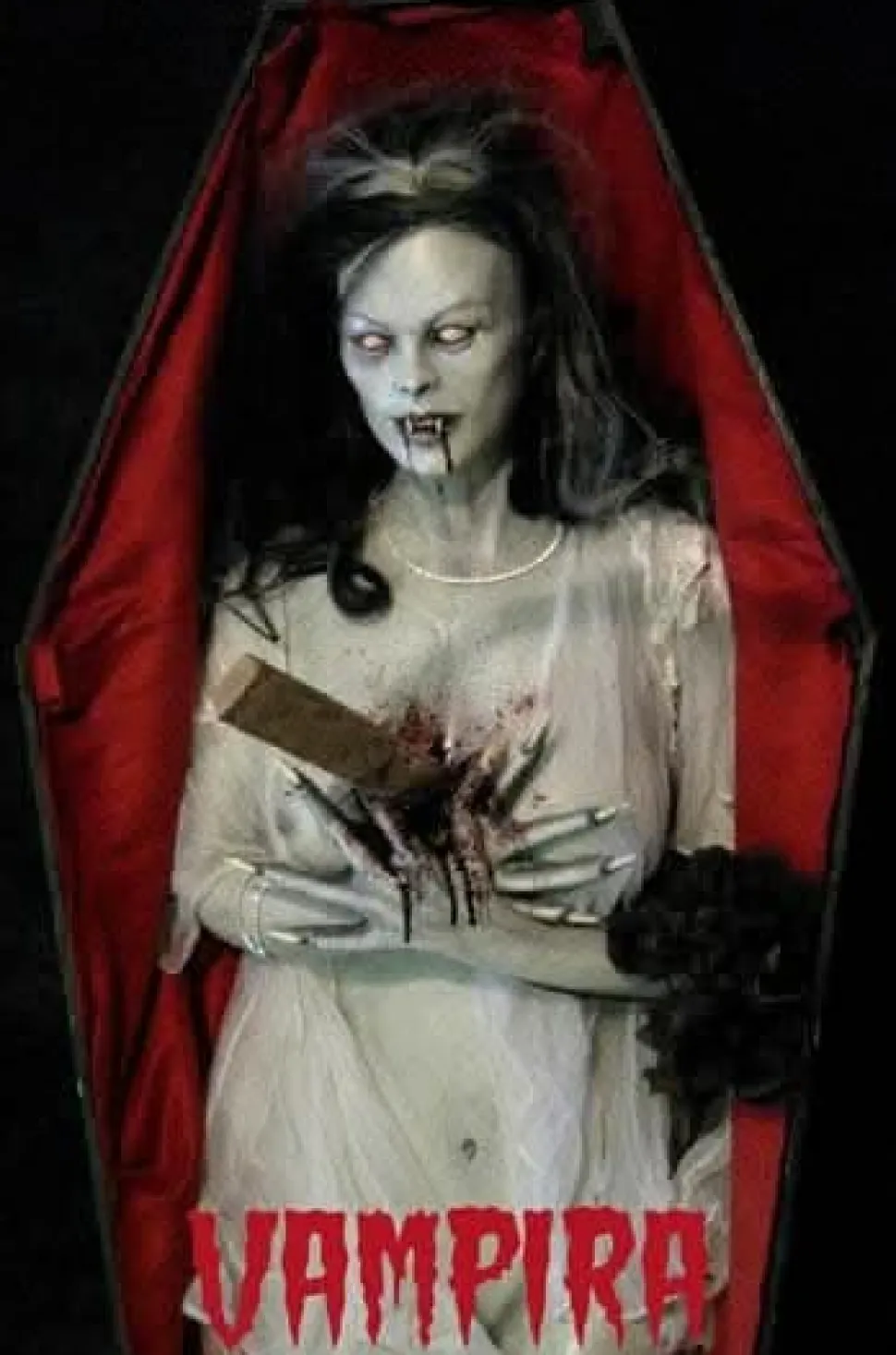 Vampira with Coffin Professional Halloween Prop