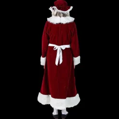 Women’s Burgundy Velvet Mrs. Claus Dress Costume